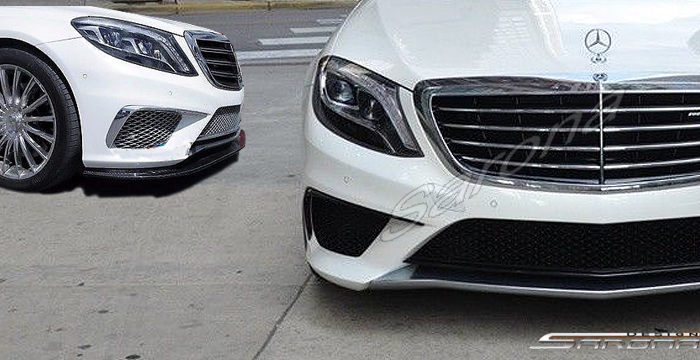 Custom Mercedes S Class  Sedan Front Lip/Splitter (2014 - 2019) - $375.00 (Part #MB-058-FA)